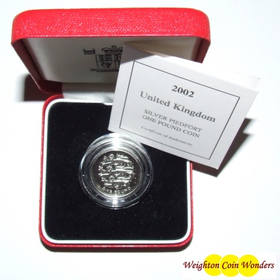 2002 Silver Proof PIEDFORT £1